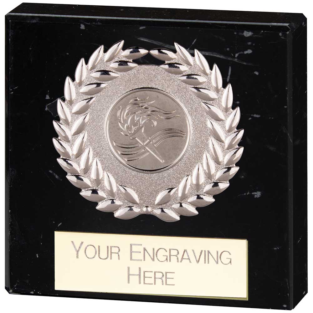 Tribute Wreath Medallion Marble Award - Bronze 75mm