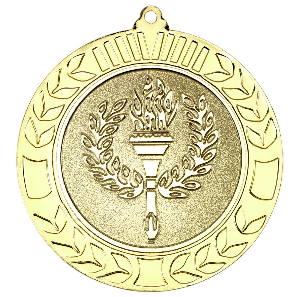 Wreath Medal (2in Centre) - Gold 2.75in