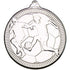 Football 'multi Line' Medal - Silver 2in