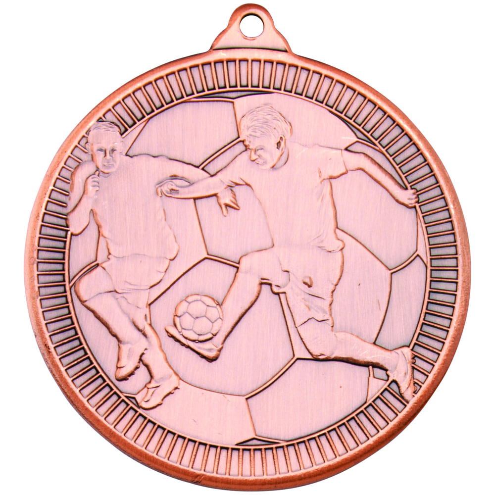 Football 'multi Line' Medal - Bronze 2in