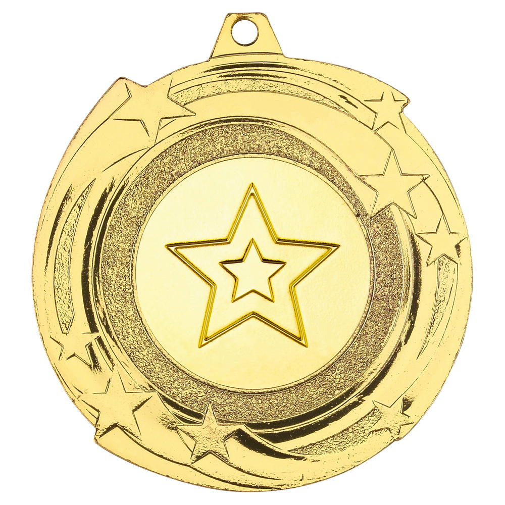 Star Cyclone Medal (1in Centre) - Gold 2in