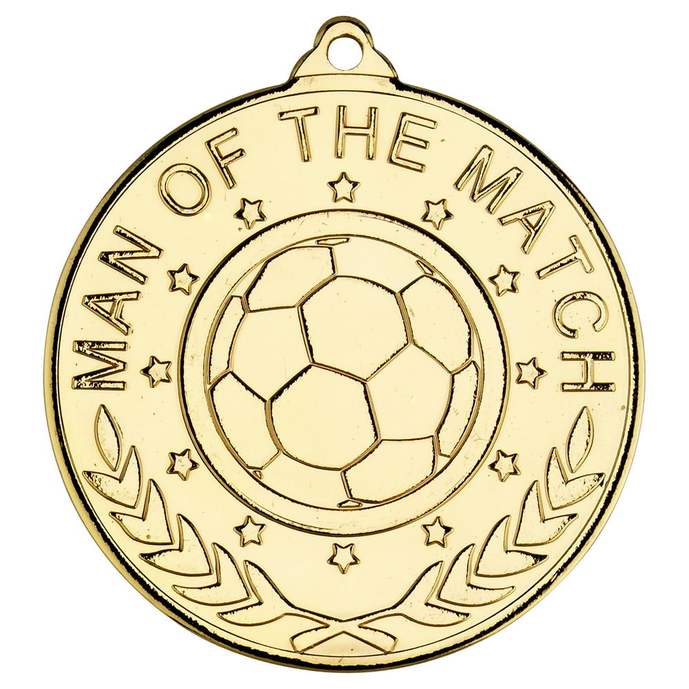 Football 'man Of The Match' Medal (1in Centre) - 2in