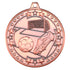 Football 'tri Star' Medal - Bronze 2in