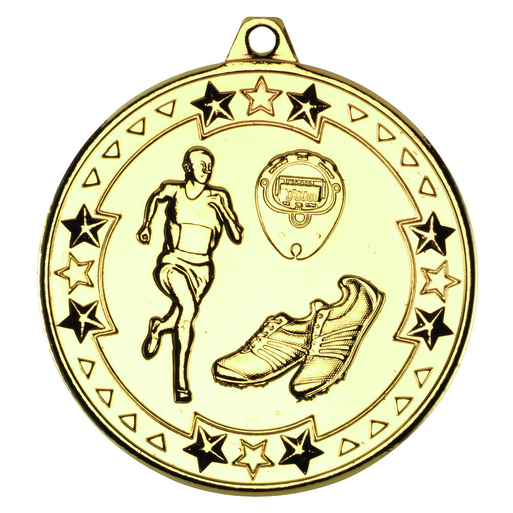 Running 'tri Star' Medal - Gold 2in