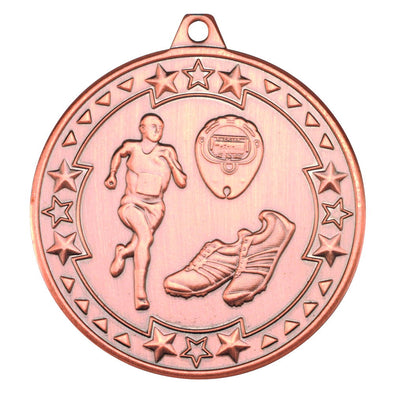 Running 'tri Star' Medal - Bronze 2in