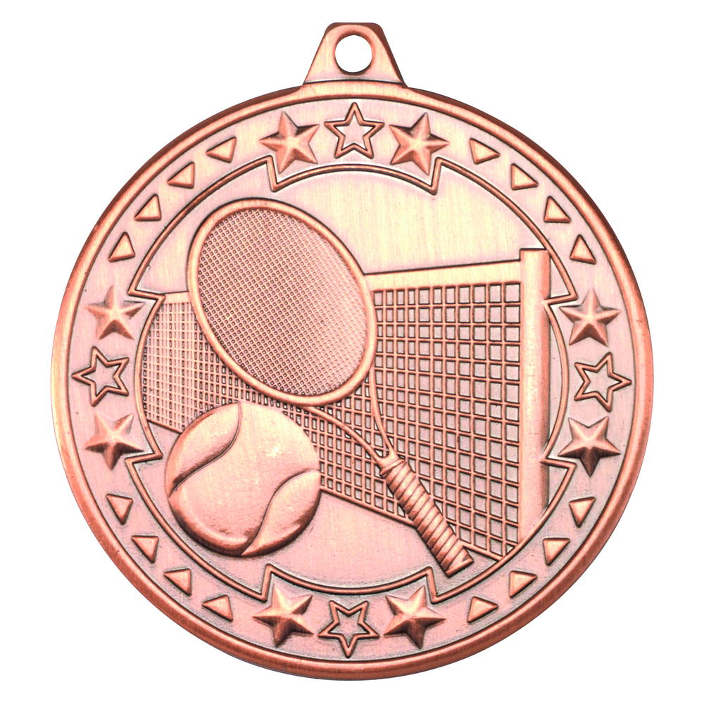 Tennis 'tri Star' Medal - Bronze 2in