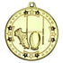 Rugby 'tri Star' Medal - Gold 2in