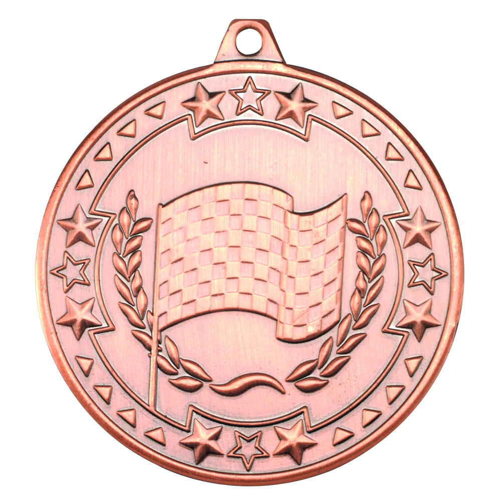 Motor Sport 'tri Star' Medal - Bronze 2in