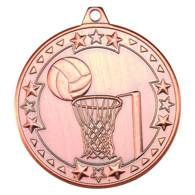 Netball 'tri Star' Medal - Bronze 2in