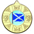 Scotland Medal (1in Centre) - Gold 2in