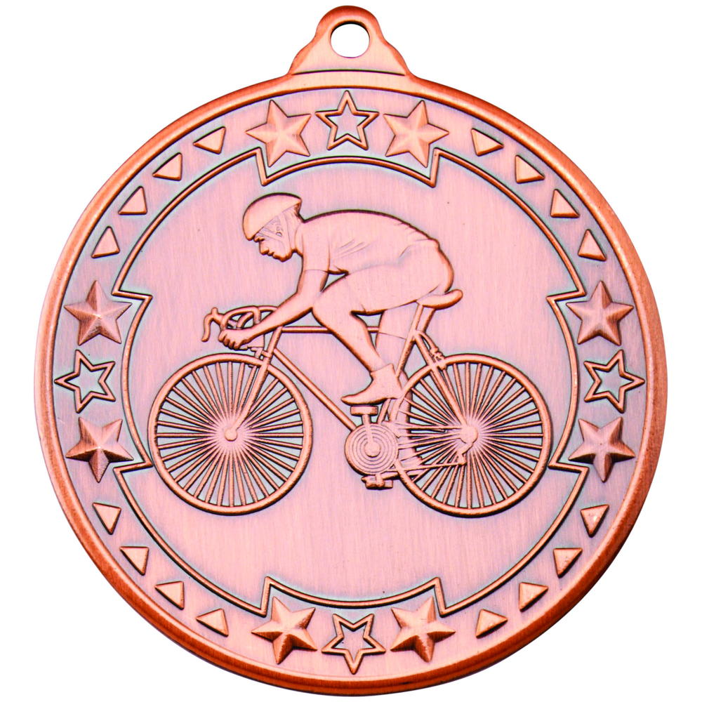 Cycling 'tri Star' Medal - Bronze 2in