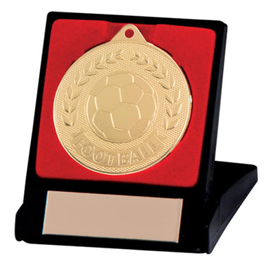Discovery Football Medal & Box Gold 50mm