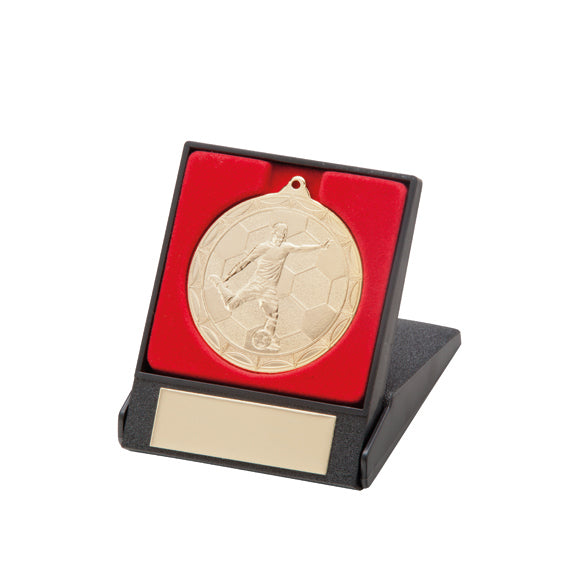 Impulse Football Medal & Box Gold 50mm