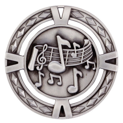 V-Tech Series Medal - Music Silver 60mm