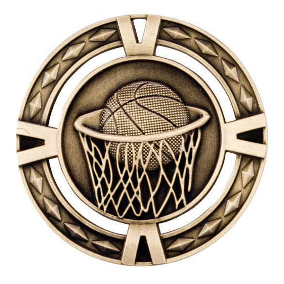 V-Tech Series Medal - Basketball Gold 60mm