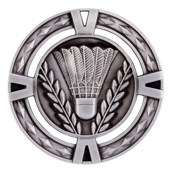 V-Tech Series Medal - Badminton Silver 60mm