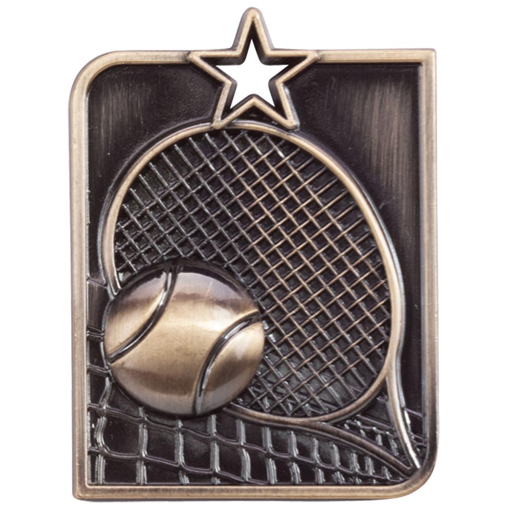 Centurion Star Series Tennis Medal Gold 53x40mm