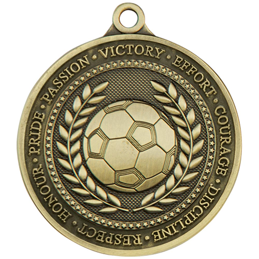 Olympia Football Medal Antique Gold 60mm