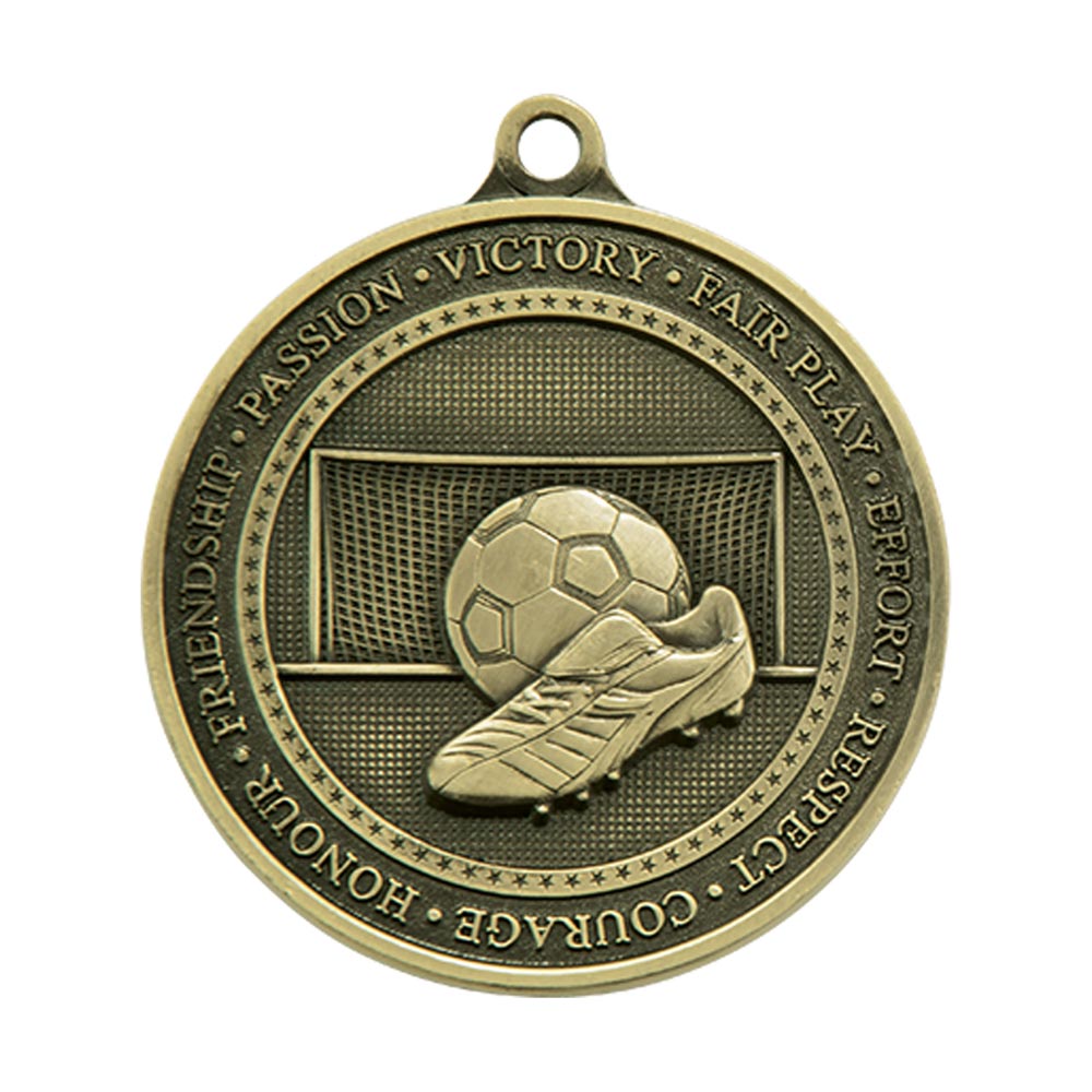 Olympia Football Medal Antique Gold 70mm