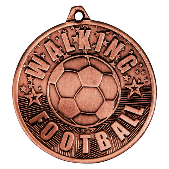 Cascade Walking Football Iron Medal Antique Bronze 50mm