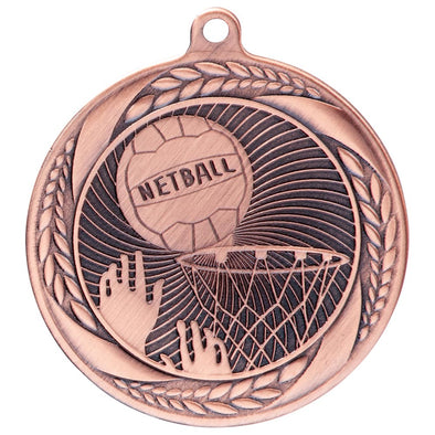Typhoon Netball Medal Bronze 55mm