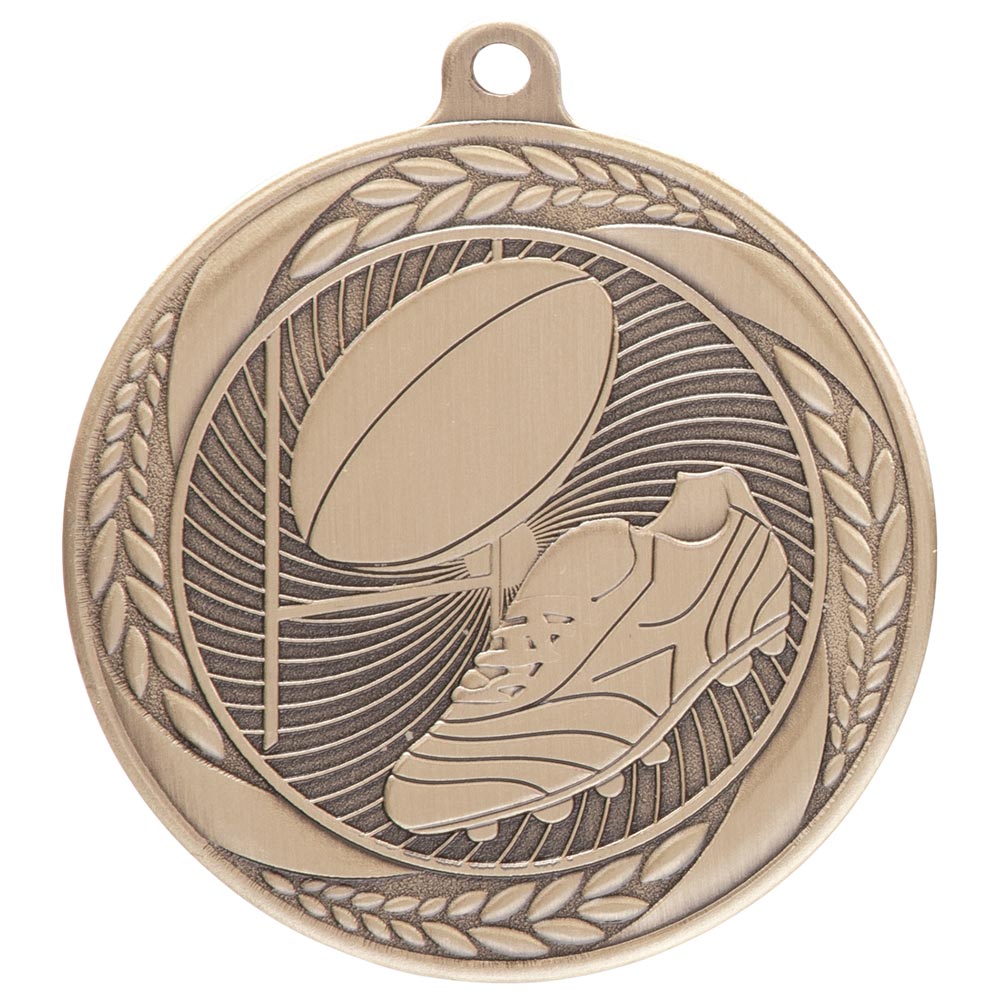 Typhoon Rugby Medal Gold 55mm