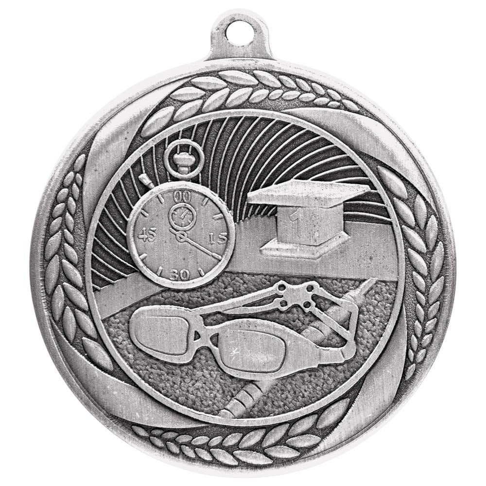 Typhoon Swimming Medal Silver 55mm
