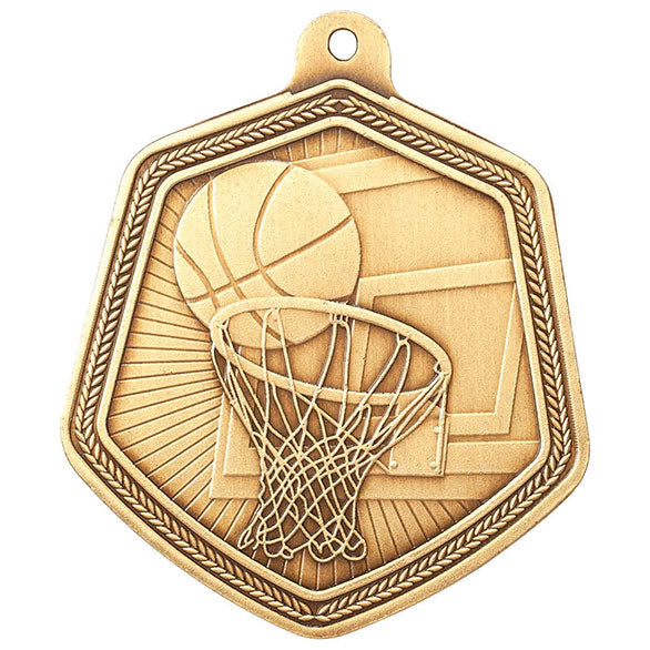 Falcon Basketball Medal Gold 65mm