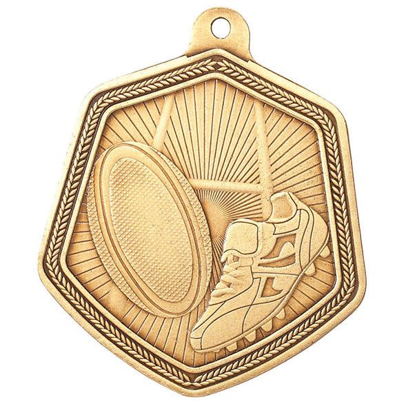 Falcon Rugby Medal Gold 65mm