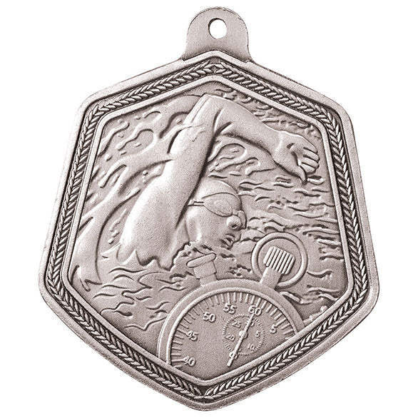 Falcon Swimming Medal Silver 65mm