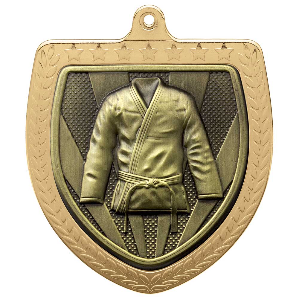Cobra Martial Arts (Karate Gi) Shield Medal Gold 75mm