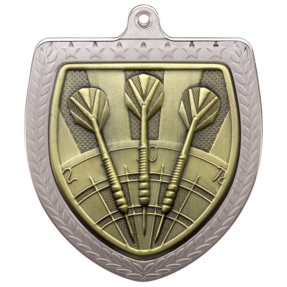 Cobra Darts Shield Medal Silver 75mm