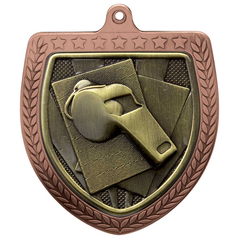 Cobra Referee Whistle Shield Medal Bronze 75mm