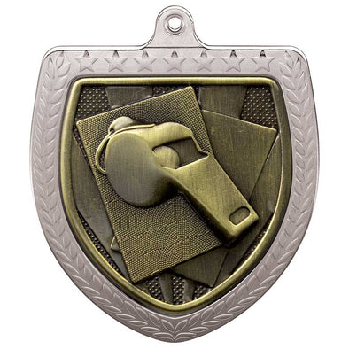 Cobra Referee Whistle Shield Medal Silver 75mm