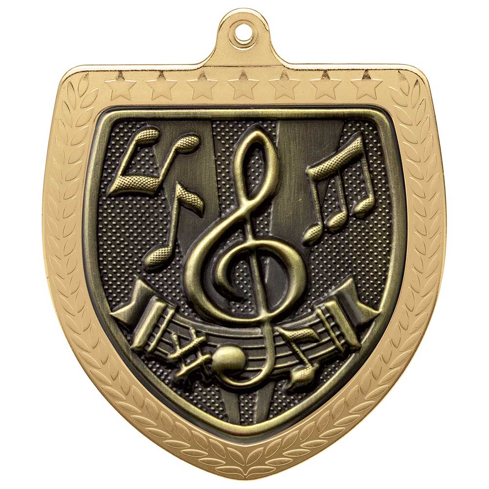 Cobra Music Shield Medal Gold 75mm