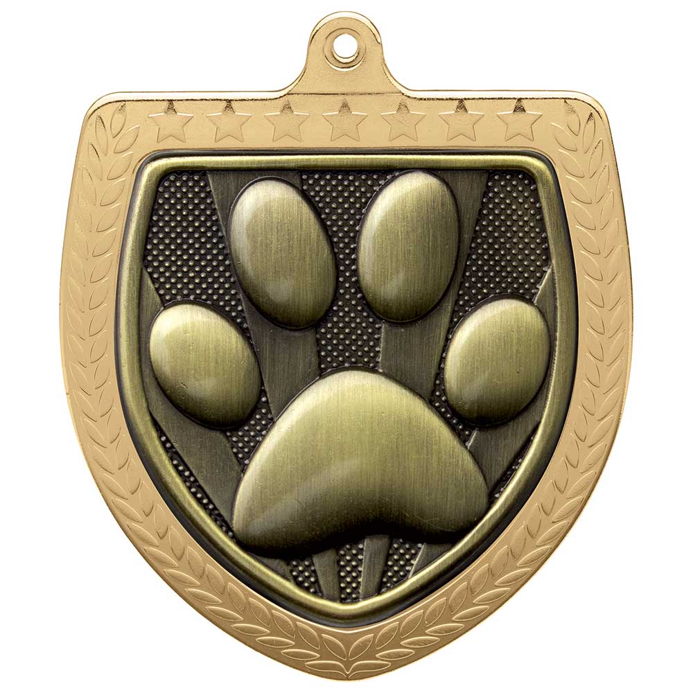 Cobra Dog Obedience Shield Medal Gold 75mm
