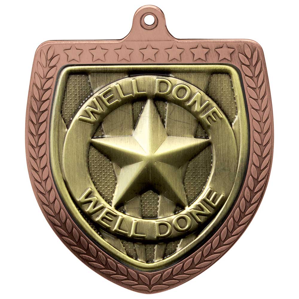 Cobra Well Done Shield Medal Bronze 75mm