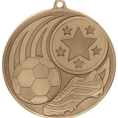 Iconic Football Medal Antique Gold 55mm