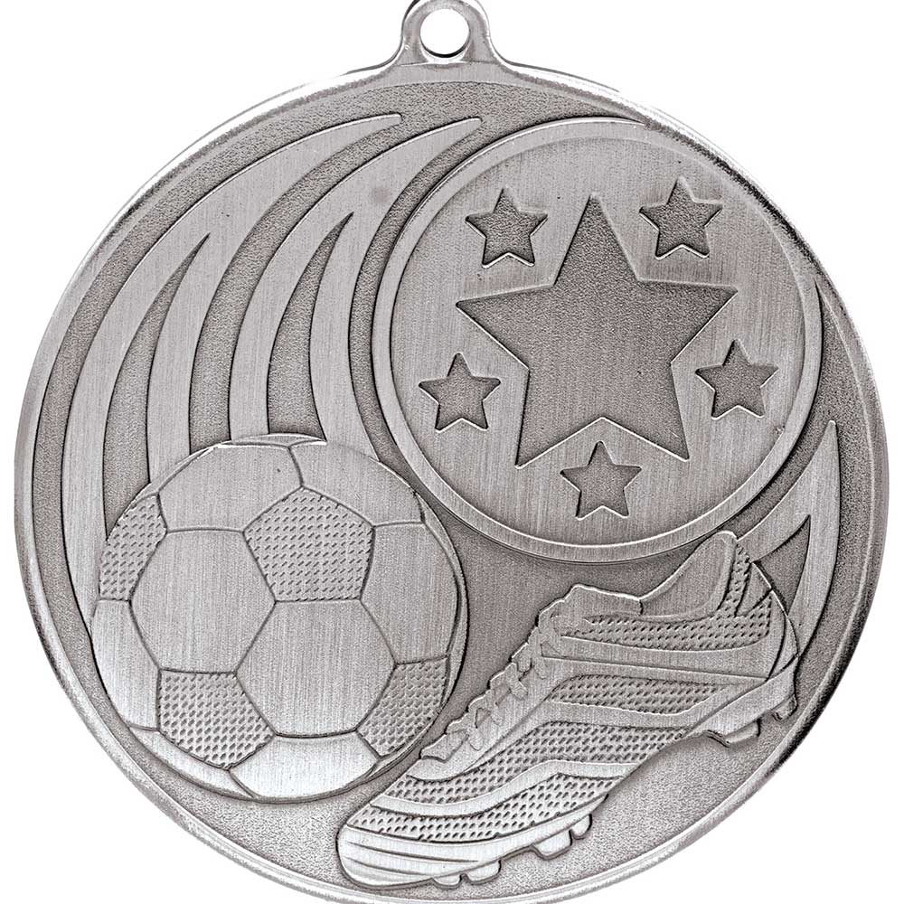 Iconic Football Medal Antique Silver 55mm