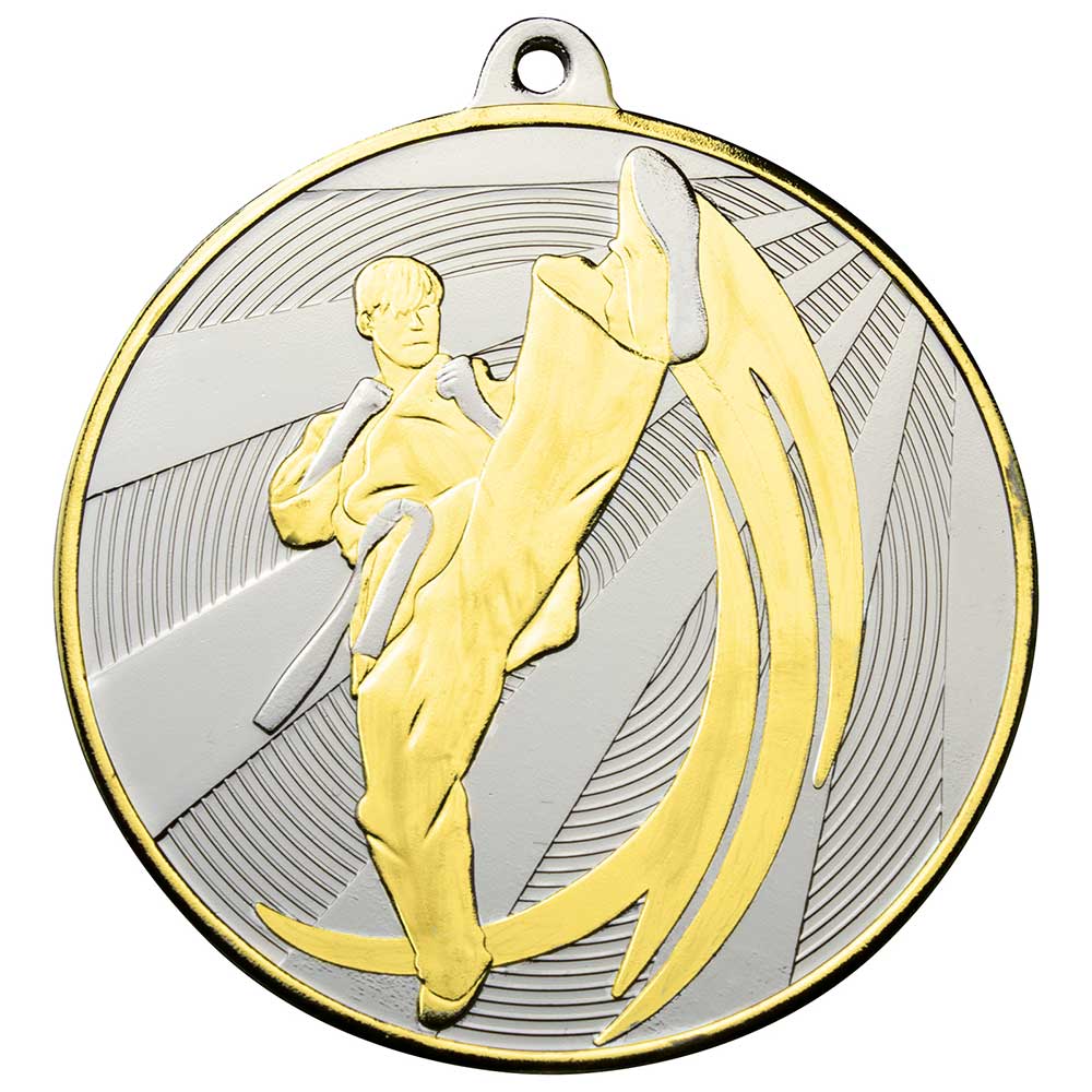 Premiership Karate Medal Gold & Silver 60mm
