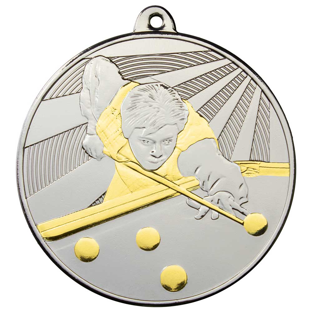 Premiership Pool Medal Gold & Silver 60mm