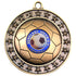 Football Medal Large (1in Centre) - Antique Gold 2.75in