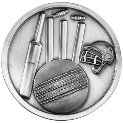 Cricket Medallion - Antique Silver 2.75in