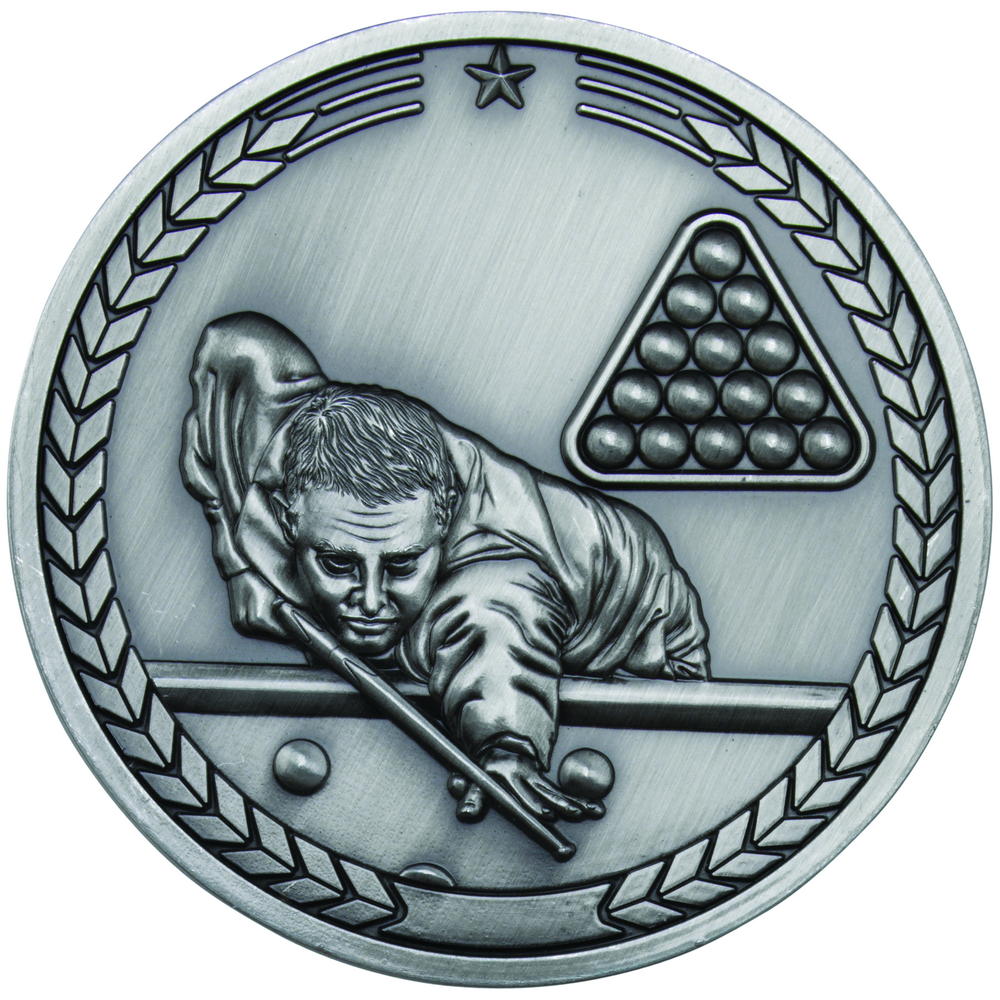 Pool/Snooker Medallion - Antique Silver 2.75in