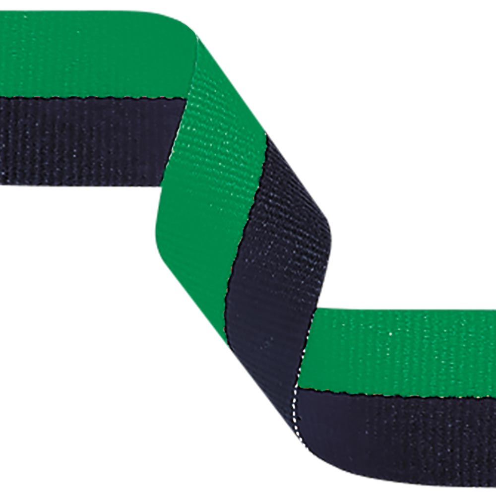 Medal Ribbon Green & Black 395x22mm