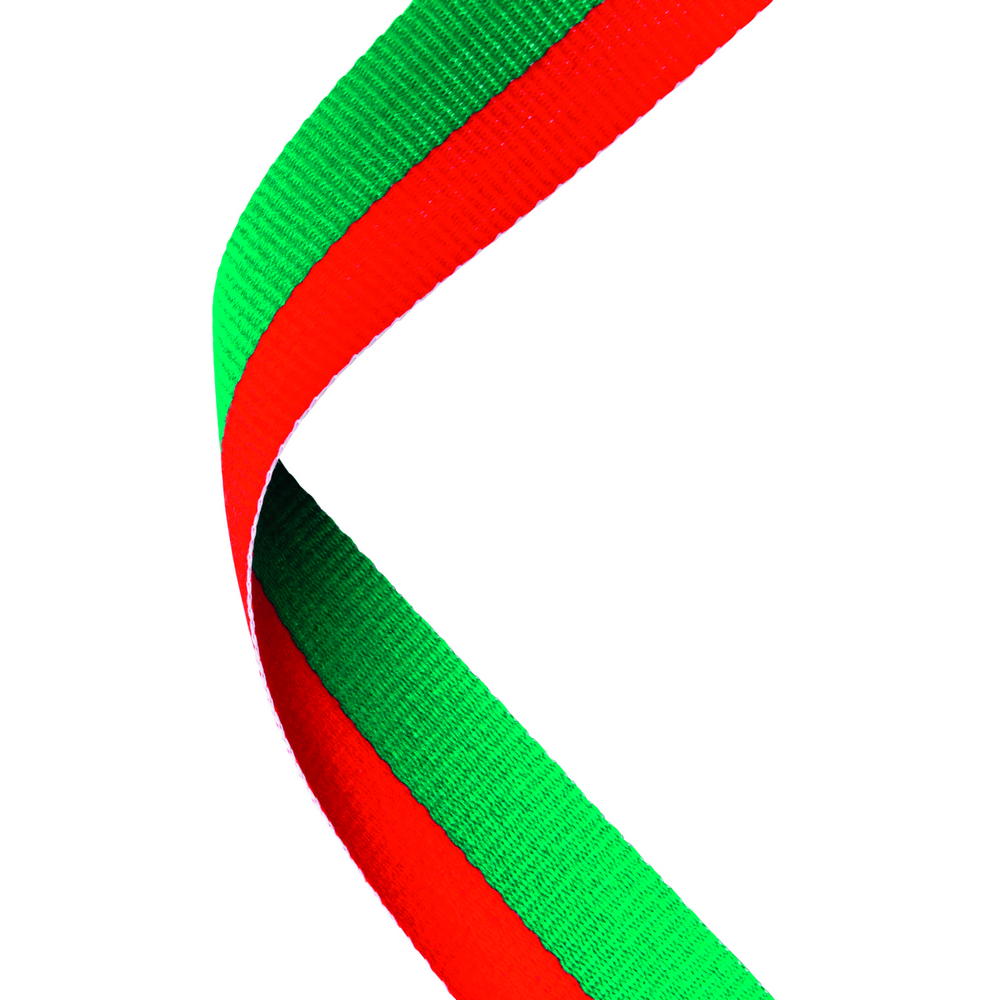 Medal Ribbon Red/Green - 30 X 0.875in