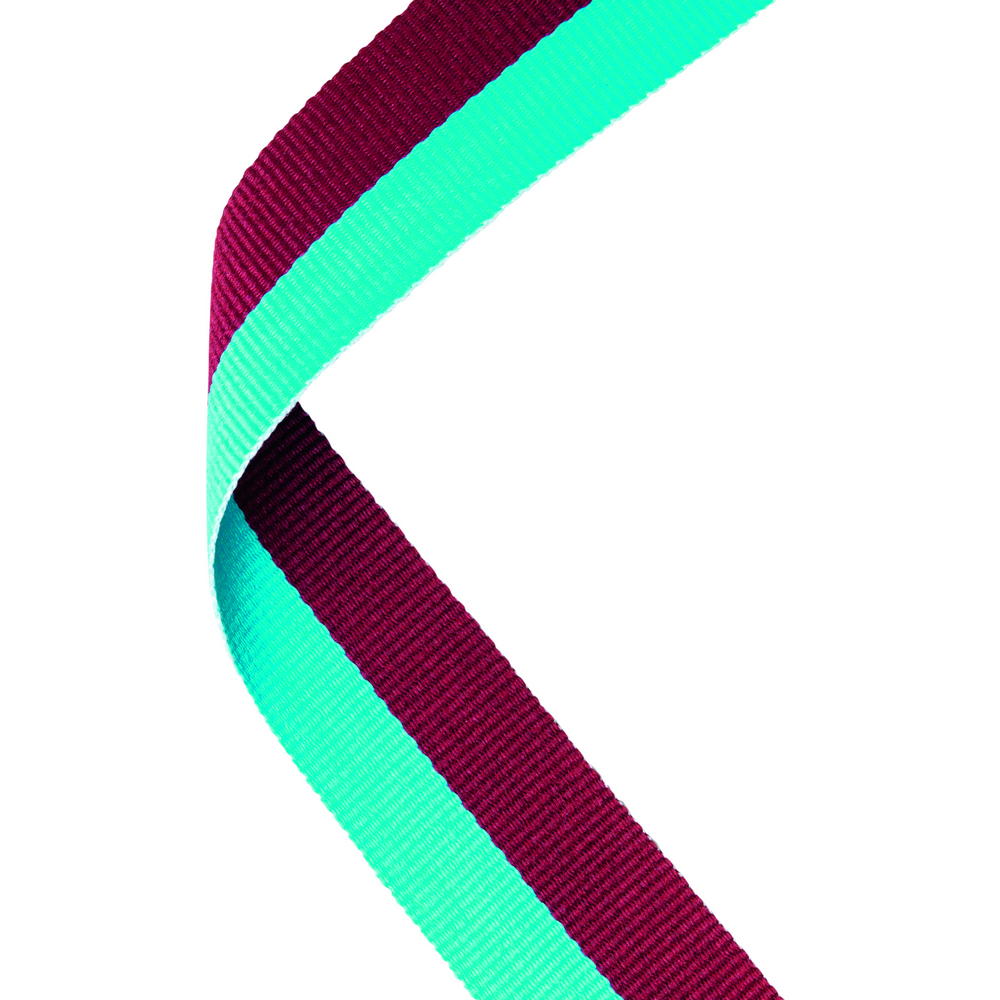 Medal Ribbon Claret/Light Blue - 30 X 0.875in