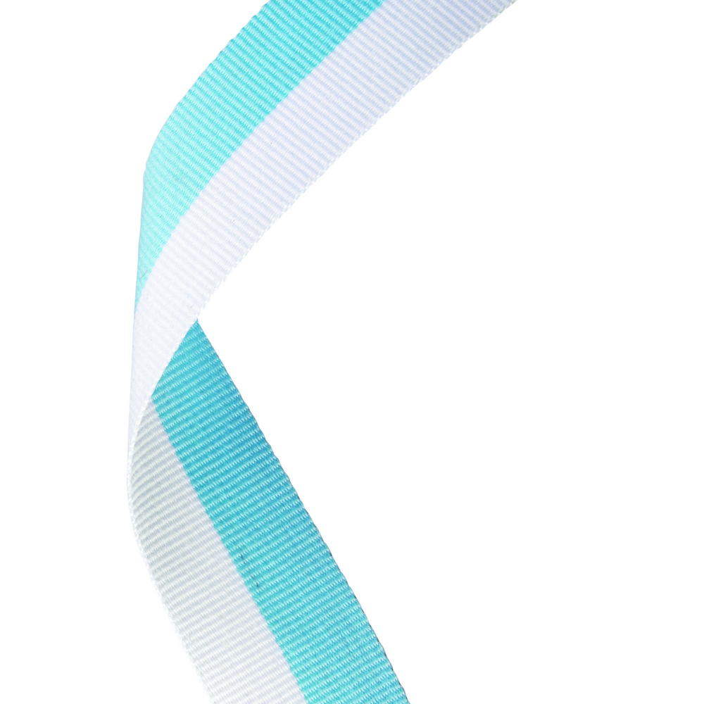 Medal Ribbon Sky Blue/White - 30 X 0.875in