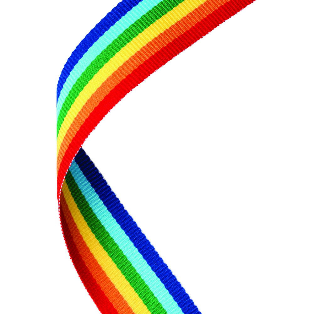 Medal Ribbon Rainbow - 30 X 0.875in