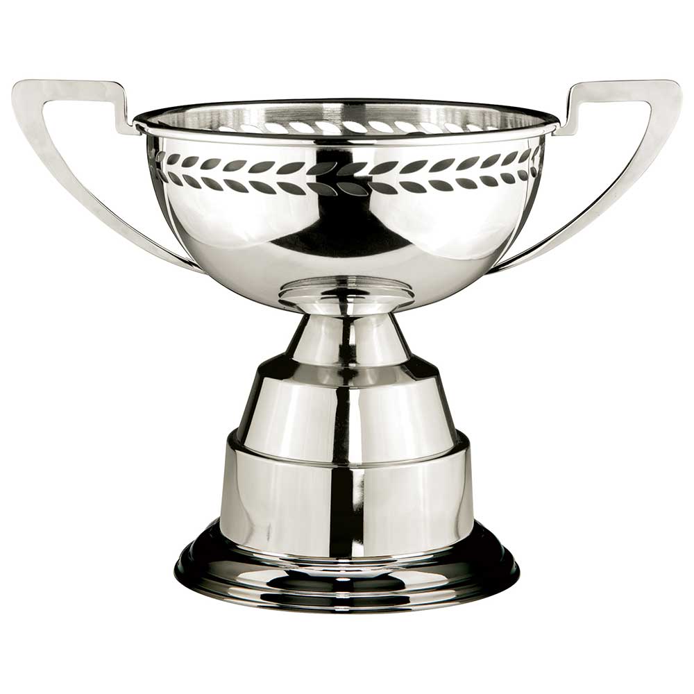Westminister 'Wreath-Cut' Nickel Plated Trophy Cup (270mm Height)